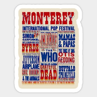 Monterey festival offset graphic Sticker